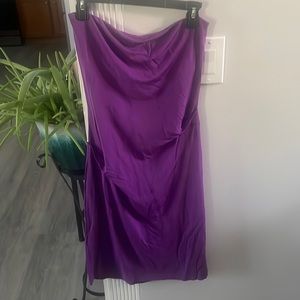 Nicole Miillen Strapless Purple Dress Sz M